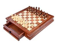 Chess Magnetic Chess Portable Travel Chess Game Board Set Wood Board And Storage Set 2 Extra Queens Chessboard(31x31x6cm)