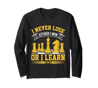 Chess Mindset Win Learn Philosophy Long Sleeve T-Shirt