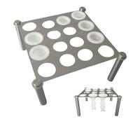 Chess Mold - 15cm Stainless Steel Ćhess Piece Mold Holder | 16 Holes - Holder for Ćhess Moulds | Chess Sets - Family Parties and Outdoor