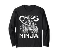 Chess Ninja Funny Ninja Characters with Weapons Long Sleeve T-Shirt