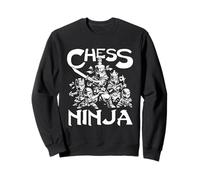 CHESS NINJA Funny Ninja Characters with Weapons Sweatshirt