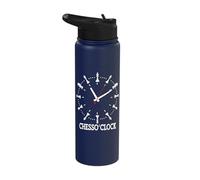 Chess O'clock Board Game Player Chess Players Stainless Steel Insulated Water Bottle