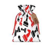 Chess Pattern Print Drawstring Gift Bag,Reusable Sachets,Party Favors,Wedding,Festival,Birthday