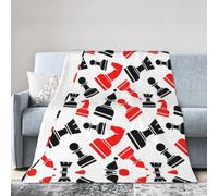 Chess Pattern Print Flannel Fleece Luxury Throw Blanket - Lightweight For Couch Bed Chair - Thick, Warm And Breathable - All Season Cozy Fuzzy, Anti-Static Microplush Bedding (50 In X 60 In)