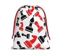 Chess Pattern Print Gift Reusable Bag Drawstring Festive Birthday Presents Daily Storage Office Supplies