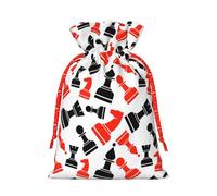 Chess Pattern Print Reusable Eco-Friendly Gift Drawstring Bag For Party Favors Seasonal Celebrations