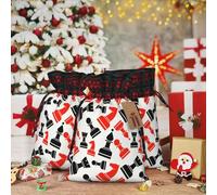 Chess Pattern Print Reusable Gift Festive Drawstring Bags Versatile Party Pouches Seasonal Celebrations