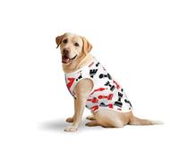 Chess Pattern Soft Cotton T-Shirt Vest For Large Dogs, Print Pet Clothes Breathable Pet Pullover Tee Sleeveless Sweatshirt (3xl-5xl)