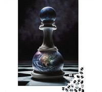 Chess Pawn Earth 1000 Piece Jigsaw Puzzle, 38x26cm/1000pcs, for Adults, Screen-Free Activity, Focused Puzzle Time And Quiet Weekends