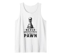 Chess Pawn Gift Never Underestimate Power Strategy Player Tank Top