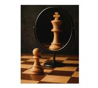 Chess Pawn King Reflection Picture Puzzle for Adults, 500 PCS