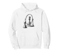 Chess Pawn Queen Mirror Reflection Gift Pullover Hoodie