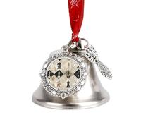 Chess Piece Brown Pattern Christmas Bell Christmas Tree Decoration Wing Bell Personalization Sleigh Bells Ornaments Jingling Bells for Holiday Party Decoration