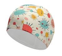 Chess Piece Brown Pattern Cute Funny Animal Monkey Banana Women Adult Waterproof Swimming Cap Bathing Caps for Women, Long and Short Hair