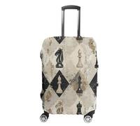 Chess Piece Brown Pattern Luggage Cover TSA Approved Suitcase Covers for Luggage Elastic Washable Suit Case Covers Anti-Scratch Travel Luggages Sleeve Suitcase Protector Fits