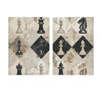 Chess Piece Brown Pattern Passport Holder, ID Card Protector Case Passport Holder with Slot Passports Travel Wallet Document Cover for Women And Men