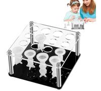 Chess Piece Display Stand - Solid Acrylic Resin Mould Holder for Chess Pieces Casting Moulds with 4 Stands | Resin Stands for Sta