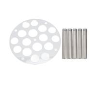 Chess Piece Holder for Casting, DIY Chess Piece Die Stand, Sturdy Acrylic Aluminum Round Panel with 5 Legs and 16 Holes, Versatile Size for Various Chess Pieces, Perfect for Chess