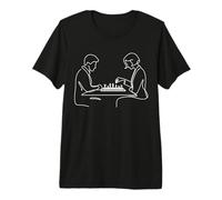 Chess Piece One Line Art Drawing Chess Line Art Drawing Premium T-Shirt