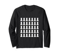Chess Piece Pattern, Rook Chessboard Long Sleeve T-Shirt
