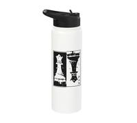 Chess Piece Queen Japanese Aesthetic Mind Sport Game Chess Stainless Steel Insulated Water Bottle