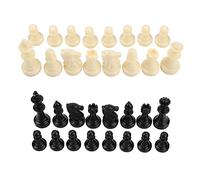 Chess Piece Set, 32pcs Plastic Chess Pieces Only Magnetic International Chess the Ultimate Tournament Chess Set for Missing Pieces Replacement
