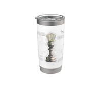 Chess Piece Vintage Retro Blueprint King Pawn Chess Lovers Stainless Steel Insulated Tumbler