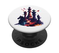 Chess Pieces Chess Mate, Bishop, Queen, King, Horse PopSockets Swappable PopGrip