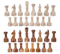 Chess Pieces - Complete Set with Weighted Marble Pieces 12 X 12 Marble Chess Board Compatibility | Timeless Elegance in Chess Pieces Stone (Coral & Brown)