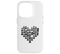 Chess Pieces Heart Shape Enthusiast Love Case for iPhone 14 Pro