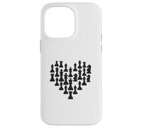 Chess Pieces Heart Shape Enthusiast Love Case for iPhone 14 Pro Max