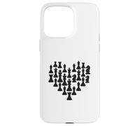 Chess Pieces Heart Shape Enthusiast Love Case for iPhone 15 Pro Max