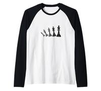 Chess Pieces in Motion Raglan Baseball Tee