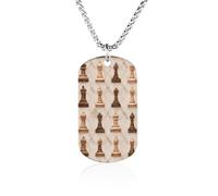 Chess Pieces Pattern Novelty Pendants Necklaces