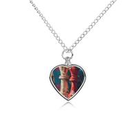 Chess Pieces Pet Ash Necklace Keepsake Memorial Heart Pendant Jewelry