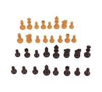 Chess Pieces Strong PS Material Replacement PS Plastic Party Relaxing 32 Chess Pieces for Family Gatherings (Wood Color)
