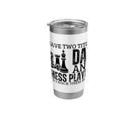 Chess Player and Dad Proud Men Funny Chess Stainless Steel Insulated Tumbler