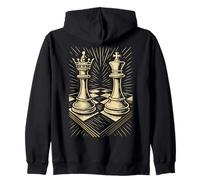 Chess Player Chess Board King Queen Enthusiast Zip Hoodie