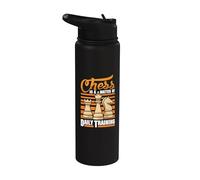 Chess Player - Chess is a Matter of Daily Training - Chess Stainless Steel Insulated Water Bottle