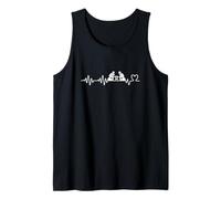 Chess Player Heartbeat Men Women Funny Chess Tank Top