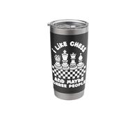 Chess Player - I Like Chess Maybe Three People - Chess Stainless Steel Insulated Tumbler