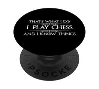 Chess Player | I Play Chess and I Know Things Funny Game PopSockets Adhesive PopGrip