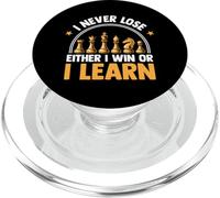 Chess Player Present - I Never Lose Either I Win Or I Learn PopSockets PopGrip for MagSafe