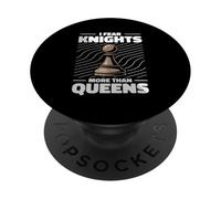 Chess Player Souvenir Pawn Knight Character Fun Tee Chessmen PopSockets Adhesive PopGrip