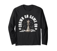 Chess Player Souvenir - Queen Character Crown Chessmen Long Sleeve T-Shirt