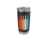 Chess Player Vintage Chess Pieces Stainless Steel Insulated Tumbler