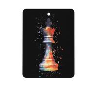 Chess Playing Piece The King Cute Car Air Fresheners Long Lasting Scent Car Mirror Hanging Scented Cards Tablets Square