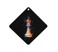Chess Playing Piece The King Cute Car Air Fresheners Long Lasting Scent Car Mirror Hanging Scented Cards Tablets Rhombus