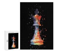 Chess Playing Piece The King Funny Wooden Picture Puzzle for Adults Vertical Challenge Intellectual Game Jigsaw Birthday Gifts