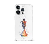 Chess Playing Piece The King Printed Phone Case Unisex Cute Trendy Cellphone Protective Cover Compatible with iPhone 15/15 Pro/15 Pro Max/15 Plus